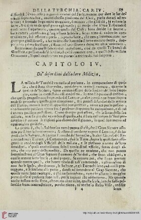 Capitolo IV. De'disordini della loro Milizia