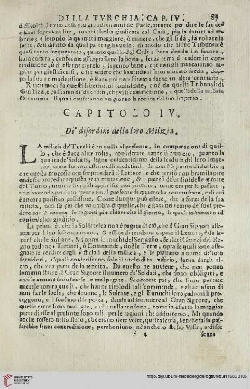 Capitolo IV. De'disordini della loro Milizia