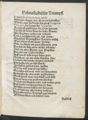 Schmalkaldischer Triumpff.