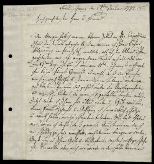 Brief von Jakob Mauvillon an Gottlieb Hufeland