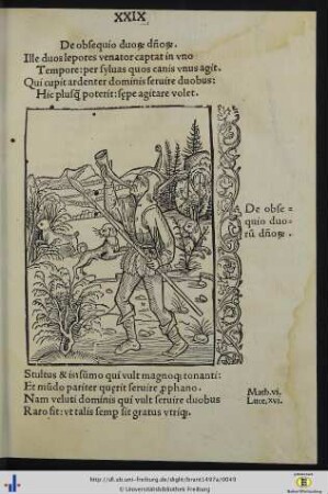 De obsequio duorum dominorum