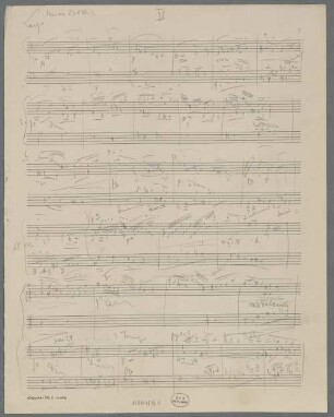 Quintets, vl (2), vla (2), vlc, Excerpts. Sketches. Fragments - BSB Mus.ms. 23170-3 : [caption title p.1:] II // Largo ; [caption title p. 3:] III // D Dur And te tranquillo e grazioso
