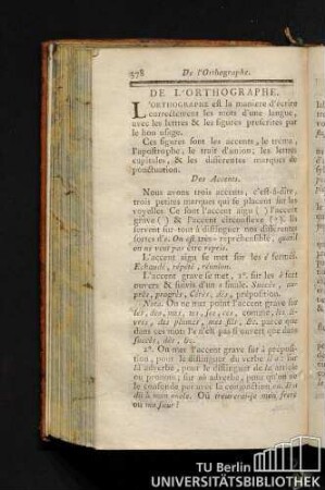 De l'Orthographe.