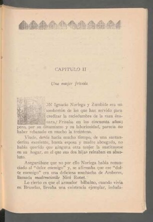 Capítulo II - Una mujer frívola