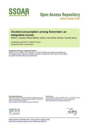 Alcohol consumption among fishermen: an integrative review