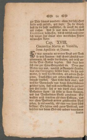 Cap. XVIII. Conjunctio Martis et Veneris, Item Apollinis et Dianae