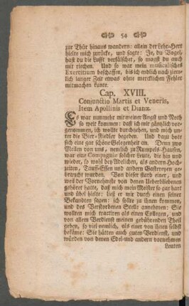 Cap. XVIII. Conjunctio Martis et Veneris, Item Apollinis et Dianae