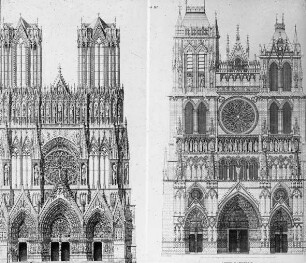 Amiens, Amiens; Reims; Kathedralen, Westfassaden nach Dehio