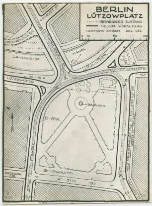 Lützowplatz, Berlin-Tiergarten: neuer Straßenführungsplan