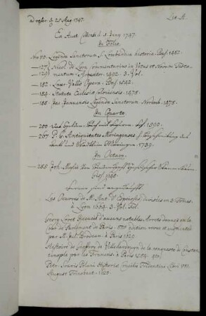 [Reskript vom 25.8.1747, nicht überliefert]