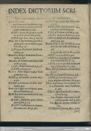Index Dictorum Scripturae