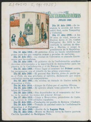 Recuerdos históricos JULIO 1925