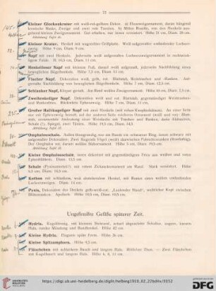 Ungefirnißte Gefäße späterer Zeit (Nr. 935-954)