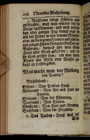 [XI. Von Tauben.]