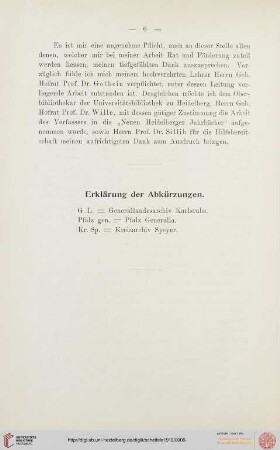 Erklärung der Abkürzungen