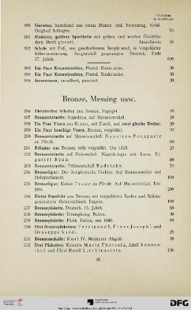 Bronze,Messing usw. (Nr. 196-232)