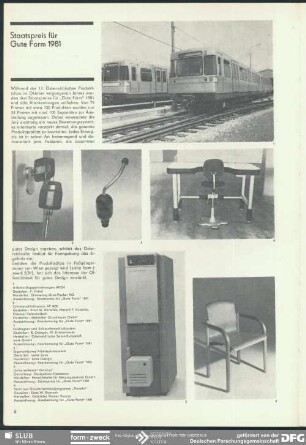 Staatspreis für Gute Form 1981 : Staatspreis für Gute Form 1981