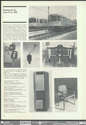 Staatspreis für Gute Form 1981 : Staatspreis für Gute Form 1981