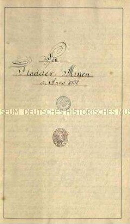 Handschrift über Flatterminen