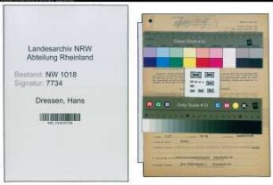 Entnazifizierung Hans Dressen , geb. 24.08.1901 (Buchhalter)