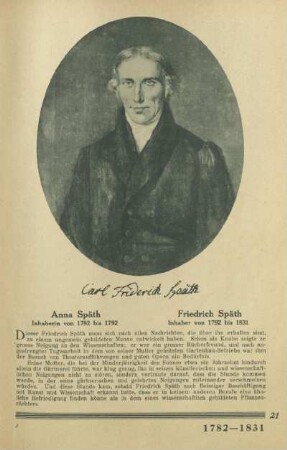 Anna Späth, Inhaberin von 1782-1792 ; Friedrich Späth, Inhaber von 1792-1831