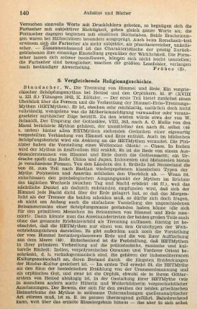 140-144 Vergleichende Religionsgeschichte