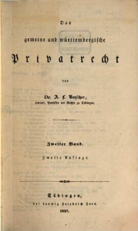Das gemeine und württembergische Privatrecht, 2