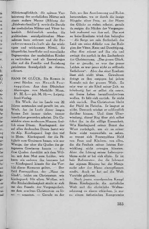 HANS IM GLÜCK.