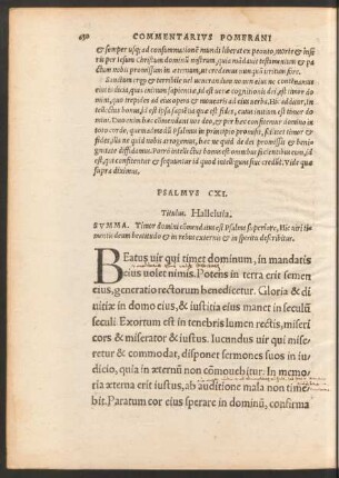 Psalmus CXI. - Psalmus CXX.