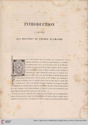 Introduction a l'histoire des peitres de l'ecole flamande