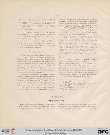 Tafel V: Magischer Text
