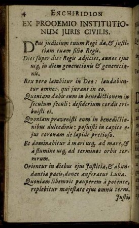 Ex Prooemio Institutionum Juris Civilis.
