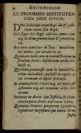 Ex Prooemio Institutionum Juris Civilis.