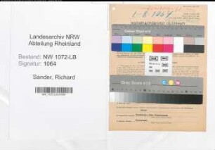 Entnazifizierung Richard Sander , geb. 16.04.1907 (Landwirt)