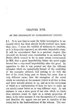 CHAPTER XVII. - Credibility Of Extraordinary Stories