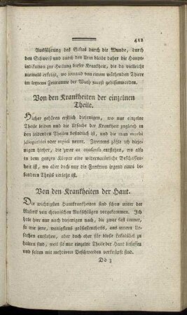 Von den Krankheiten der Haut. - Von den Krankheiten der Zähne.