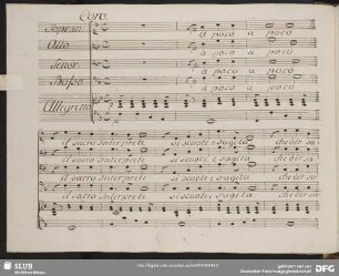 Coro: A poco a poco il sacro interprete