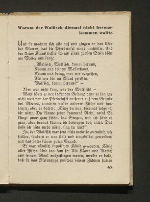 Warum der Walfisch diesmal nicht herauskommen wollte