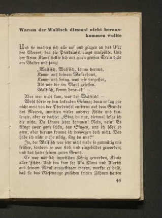 Warum der Walfisch diesmal nicht herauskommen wollte