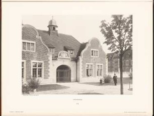 Irrenhaus, Berlin-Buch: Ansicht Pförtnerhaus (aus: Neubauten der Stadt Berlin, Bd. VII, 1908)