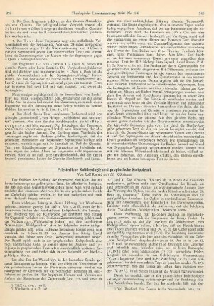 339-342 Priesterliche Kulttheologie und prophetische Kultpolemik