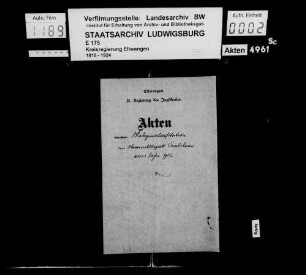 Medizinalvisitation im Oberamtsbezirk Crailsheim 1906