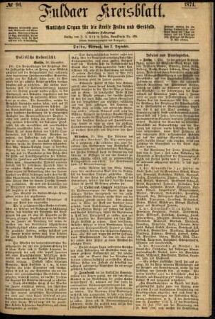 Ausgabe vom Mittwoch, den 02. Dezember 1874.