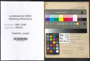 Entnazifizierung Josef Haefner , geb. 07.05.1910 (Lehrer)