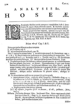 Analysis &c. Hoseæ.