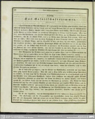 XXVII. Das Gesellschaftszimmer