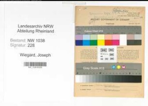 Entnazifizierung Joseph Wiegard , geb. 09.04.1894 (Beamter)