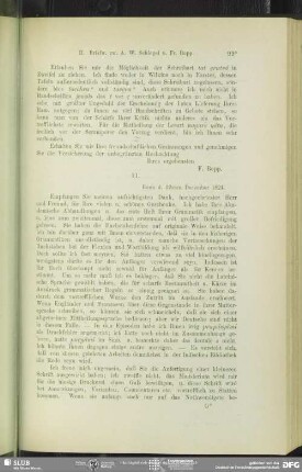 August Wilhelm von Schlegel an Franz Bopp, Bonn, 22.12.1824