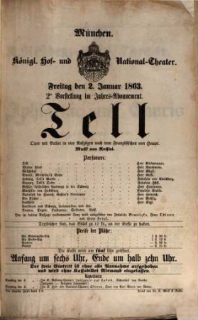 Königliches Hof- und Nationaltheater. 1863