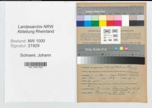 Entnazifizierung Johann Schraml, geb. 14.02.1888 (Postsekretaer)